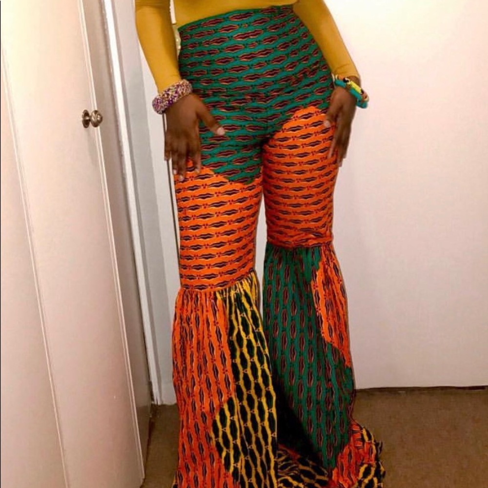 Ankara High-Waisted Wide Leg Pants